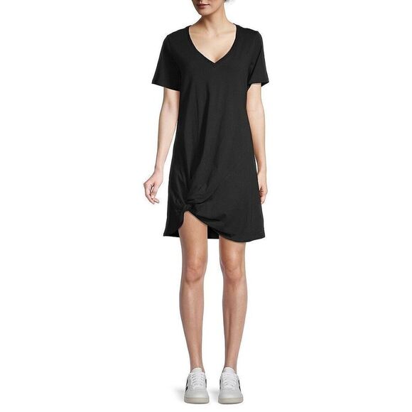 n:philanthropy Women's Sz XS Black Twist Knot Front T-Shirt Dress $138 - Picture 8 of 8